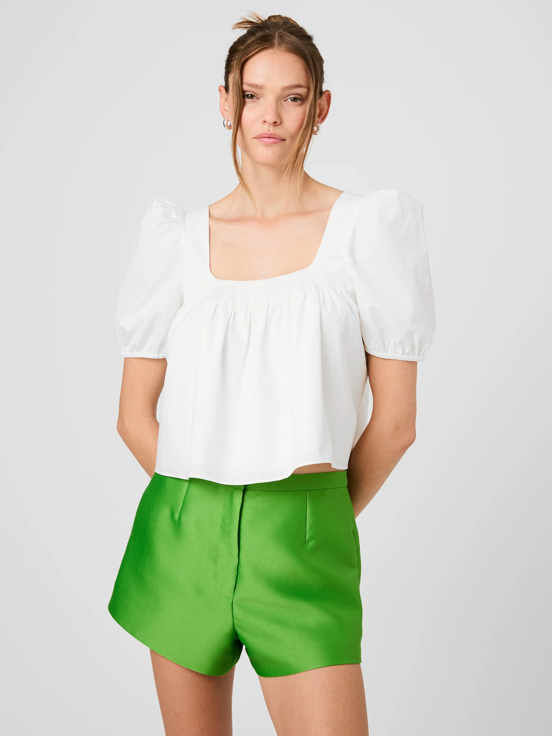 CAMBRIA COTTON PUFF SLEEVE TOP | French Connection (US)