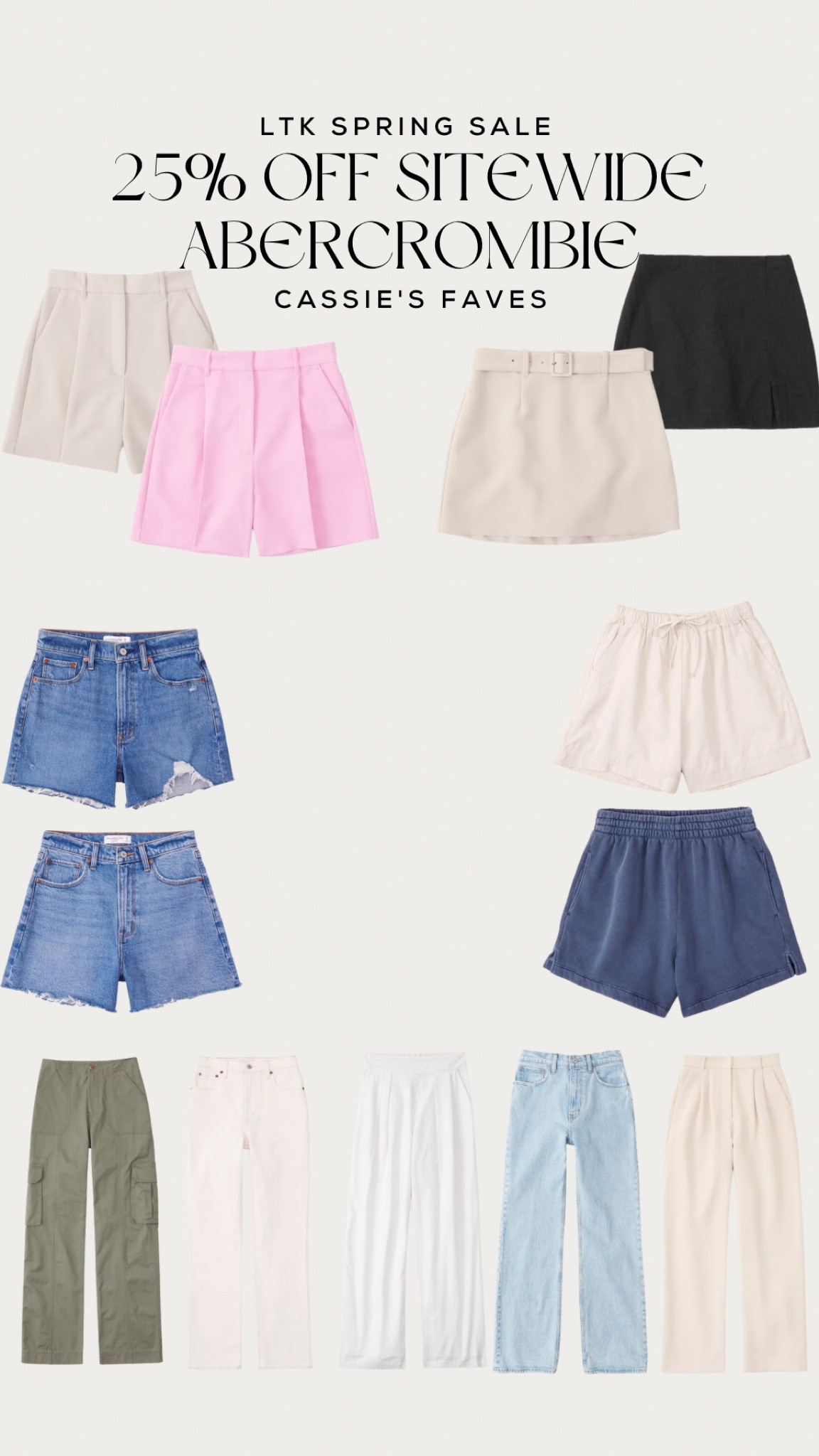 25% off Abercrombie!

Spring shorts, spring pants, trousers, light wash jeans, linen pants, linen shorts, lounge shorts, cargo pants

#LTKSale #LTKunder100 #LTKSeasonal