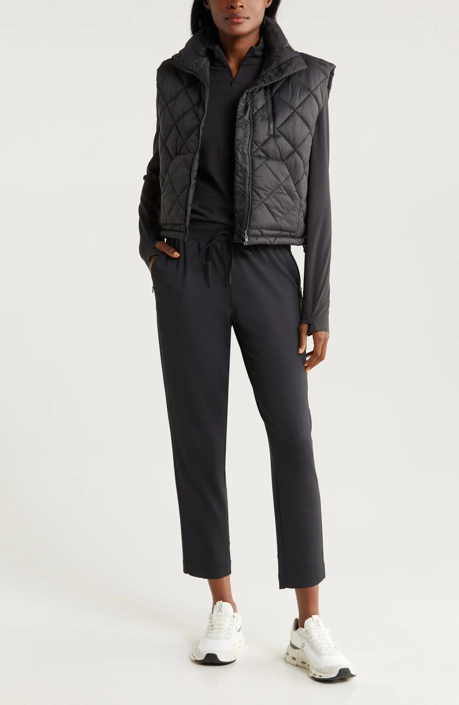Zella Reversible Quilted Nylon Puffer Vest | Nordstrom | Nordstrom
