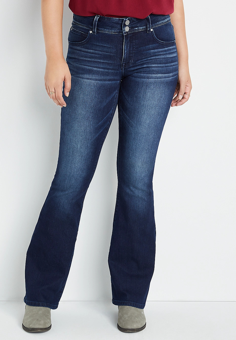 m jeans by maurices™ Everflex™ Flare Mid Rise Jean | Maurices