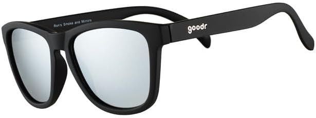 goodr Ron's Smoke and Mirrors Polarized Sunglasses, Limited Edition, Medium Sized (OG), Black Sol... | Amazon (US)