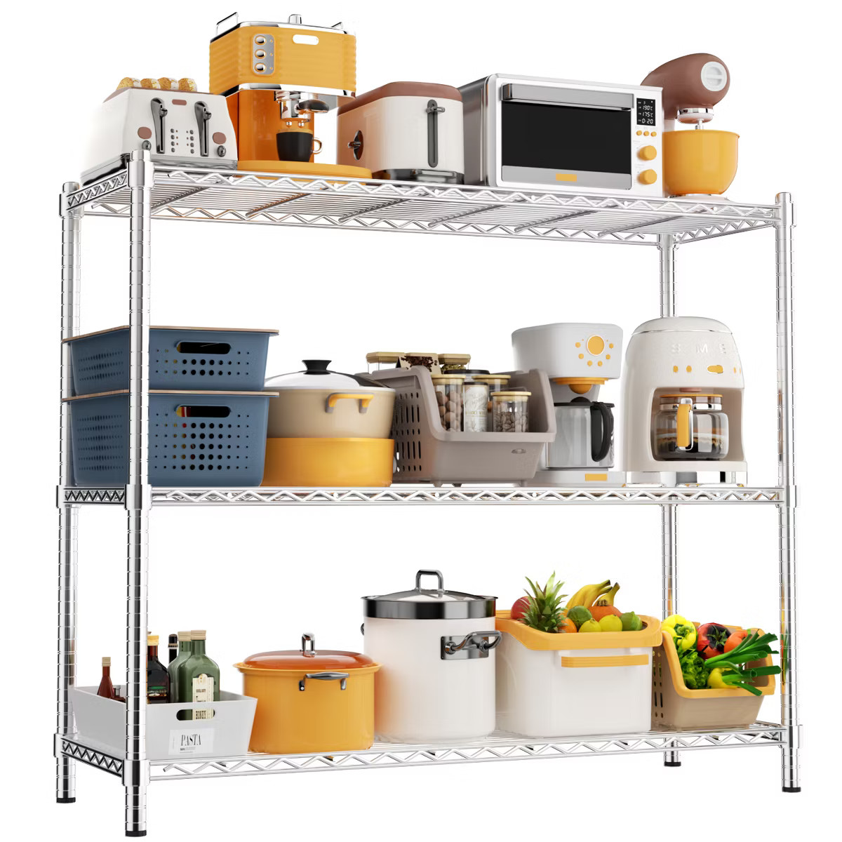 Adjustable Garage Wire Shelving Unit for Kitchen, Laundry Room, Pantry, Warehouse, Basement | Target