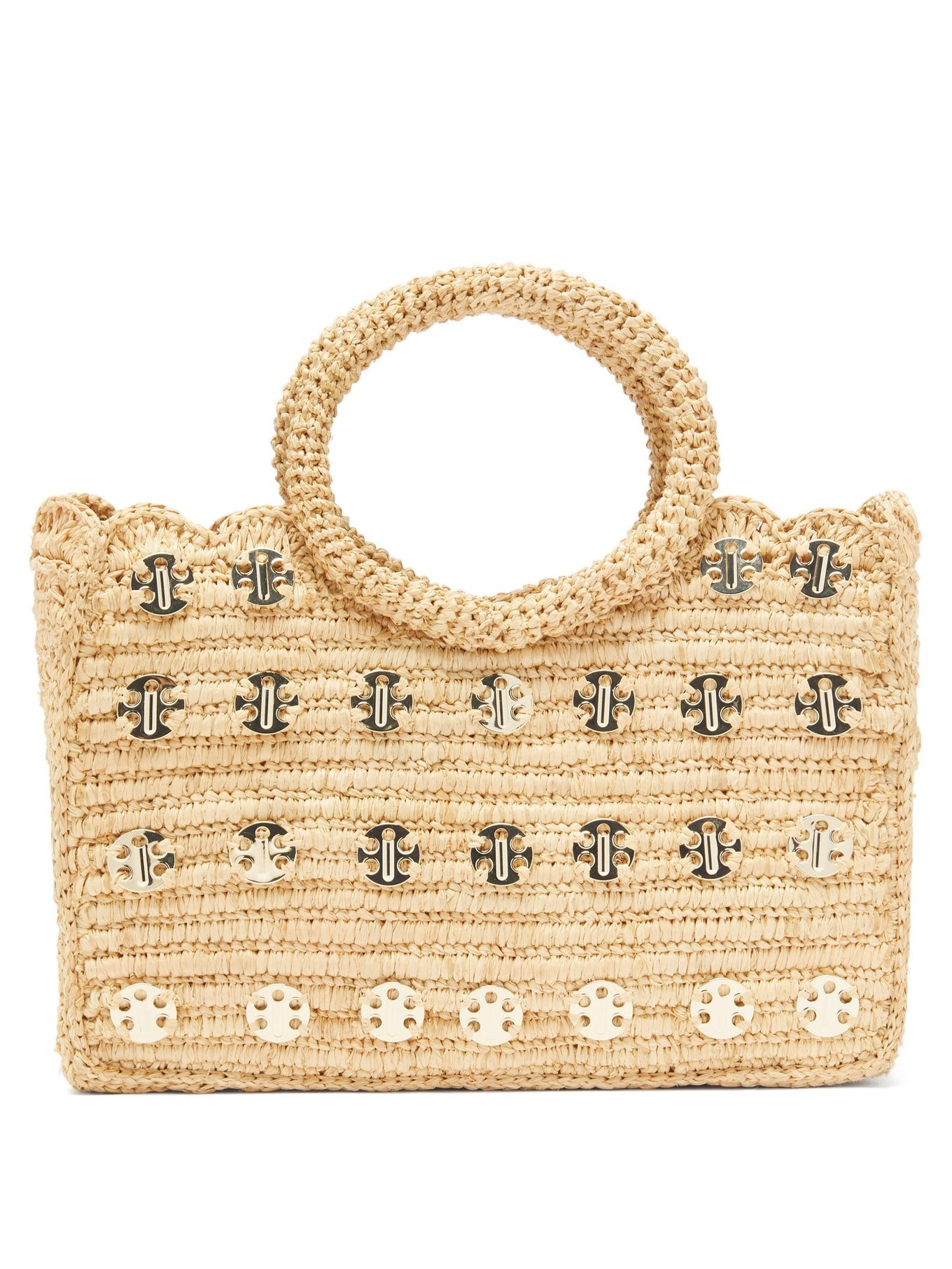 Small woven-raffia basket bag | Matches (US)