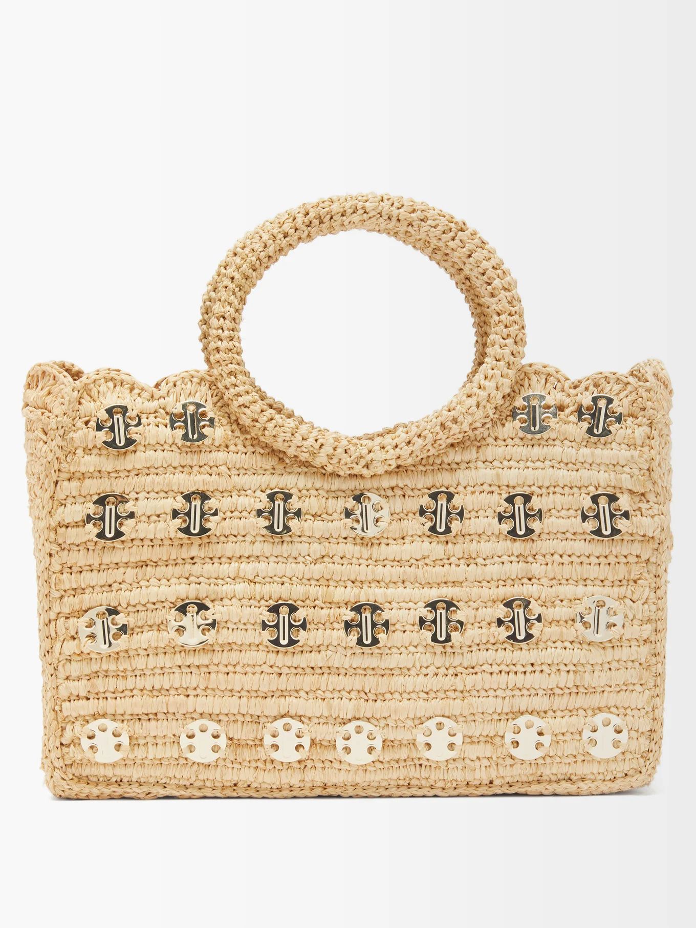 Small woven-raffia basket bag | Matches (US)