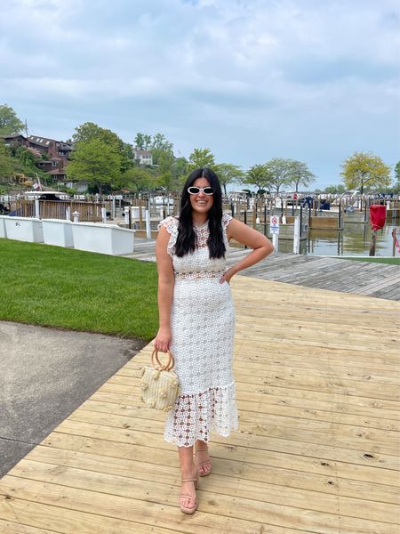 White crochet dress (size 8) | white sunnies | nude heels (size up 1/2) | raffia handbag 

Bridal shower dress, white dress, bride to be, white midi dresss

#LTKwedding #LTKstyletip #LTKmidsize