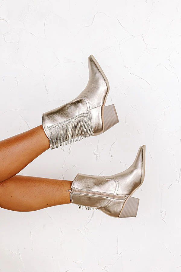 The Aliyah Metallic Cowboy Boot in Champagne | Impressions Online Boutique