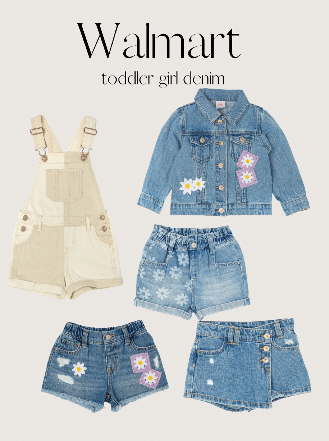 Walmart toddler girl denim, Walmart denim, spring denim, denim shorts, overalls, denim jacket, toddler girl, spring clothes, closet refresh 

#LTKSeasonal #LTKSale #LTKkids