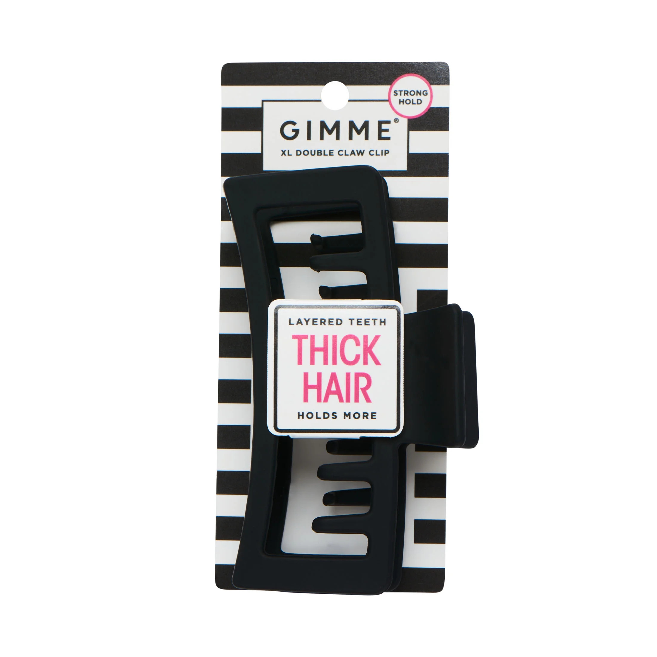 Gimme® Extra Large Rectangle Claw Clip, Inner Teeth, Black, 1 Count | Walmart (US)