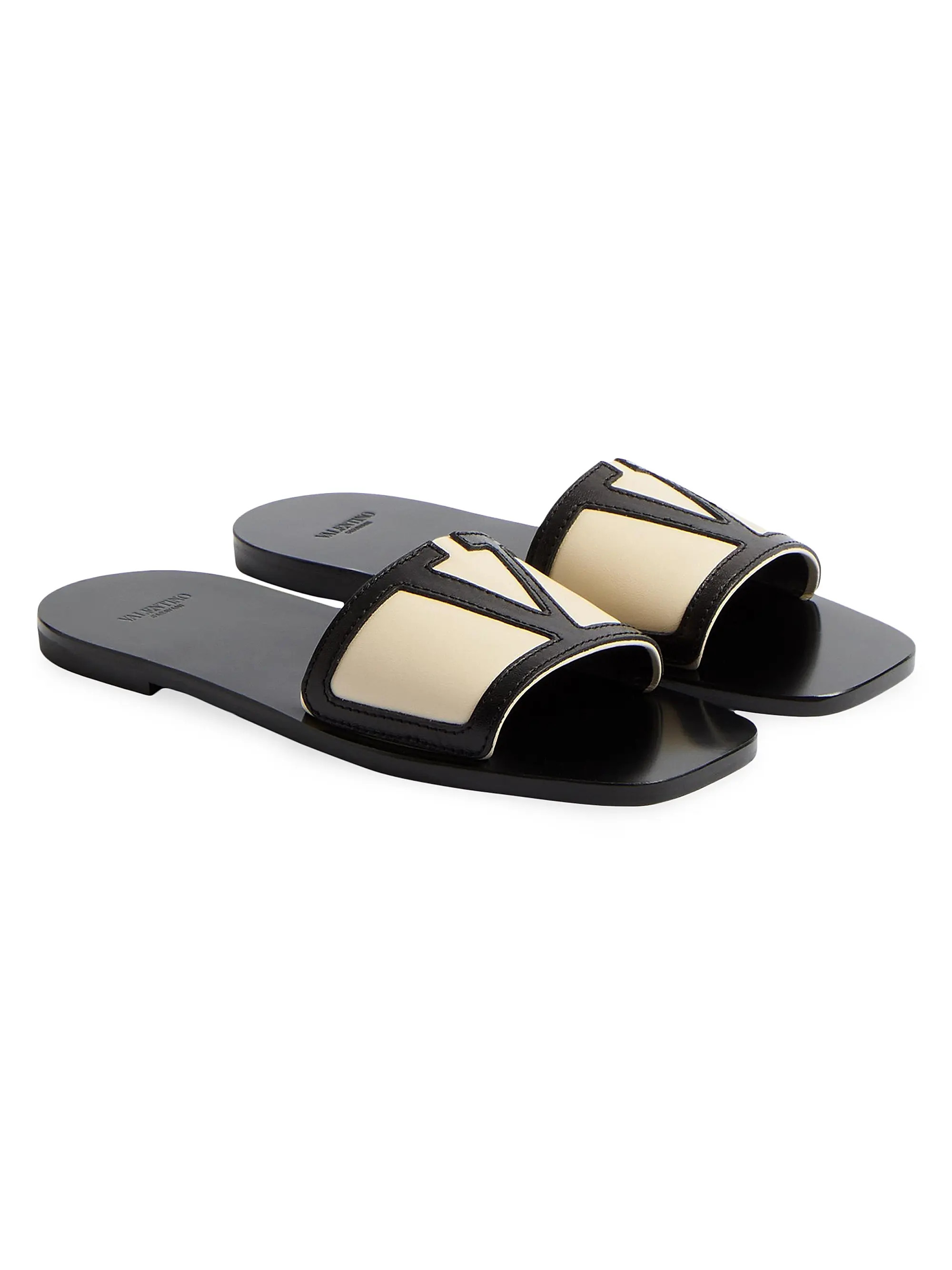 Valentino Garavani Viva Superstar Slide Sandals in Nappa Leather | Saks Fifth Avenue | Saks Fifth Avenue