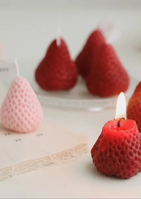 Strawberry candles. Small candles. Aesthetic home candles.

#LTKhome