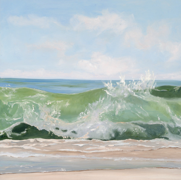Green Glass Wave | Artfully Walls