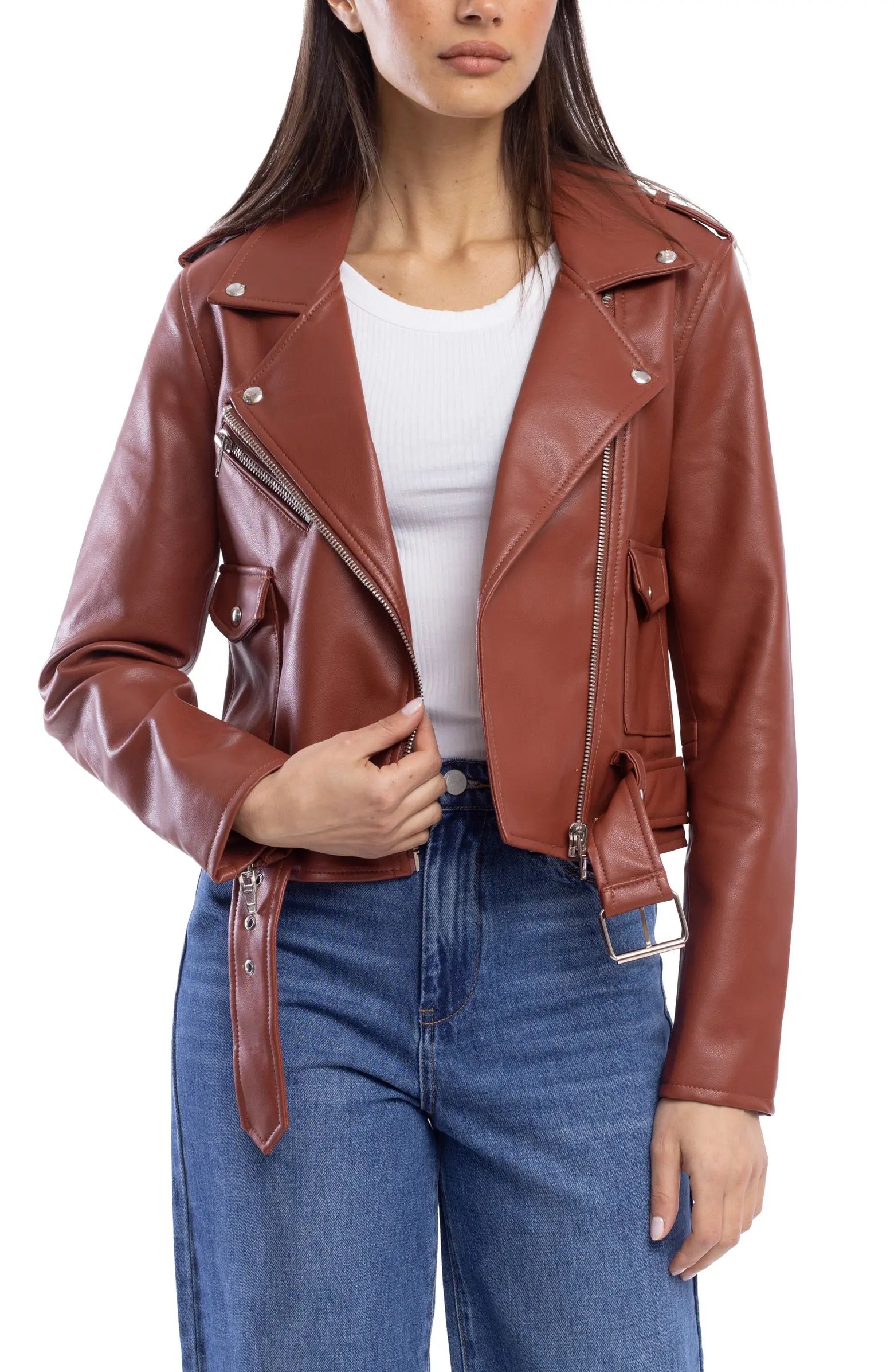 Faux Leather Moto Jacket | Nordstrom