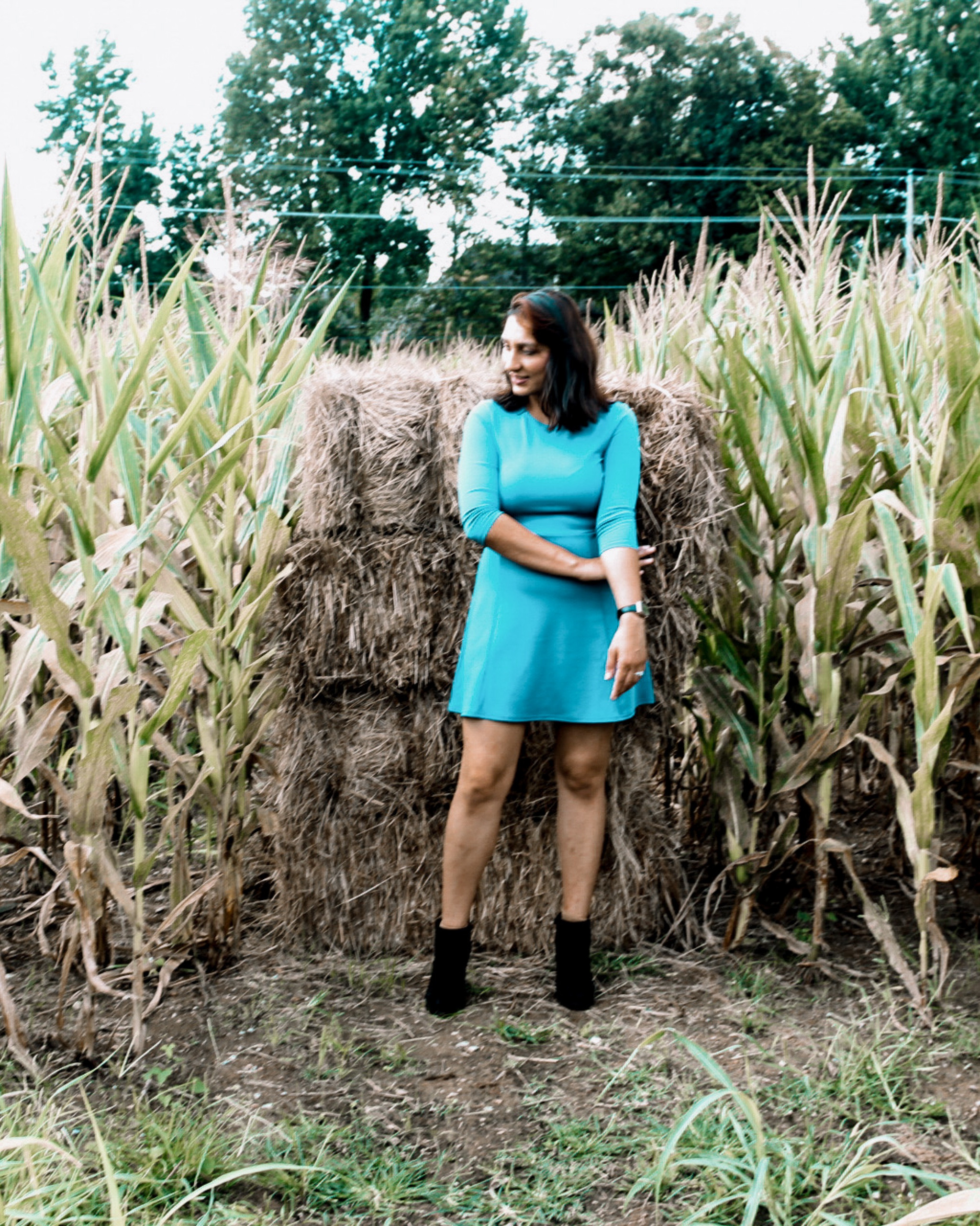 Blue long sleeved dress  

#LTKfindsunder100 #LTKworkwear #LTKHoliday