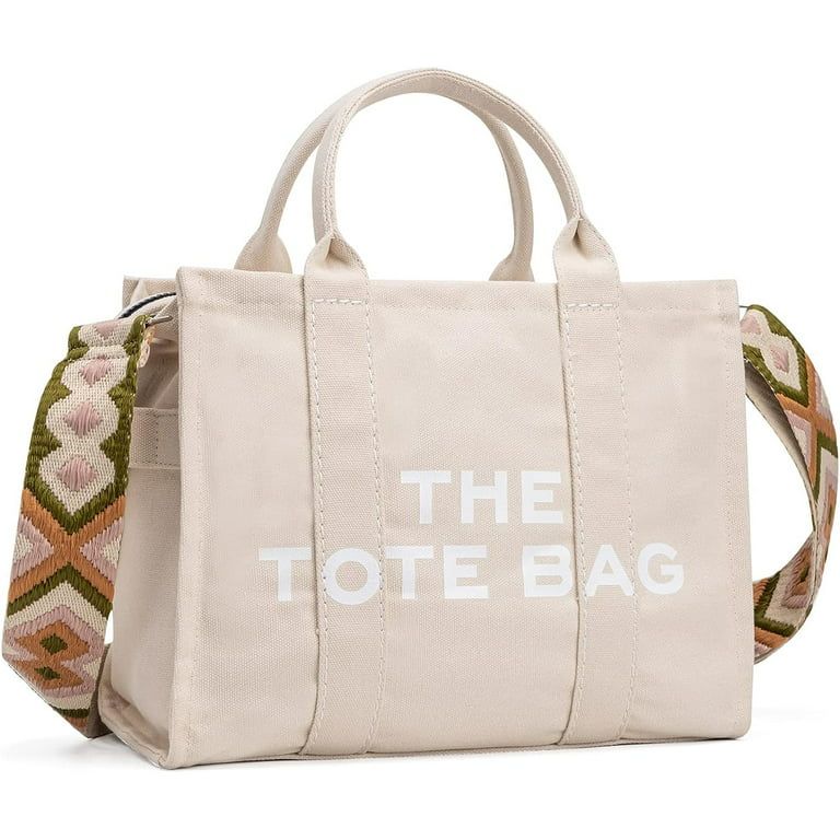 KABAQOO Women Large Canvas Tote Bag Girls Casual Zip Crossbody Handbag for Office School and Trav... | Walmart (US)