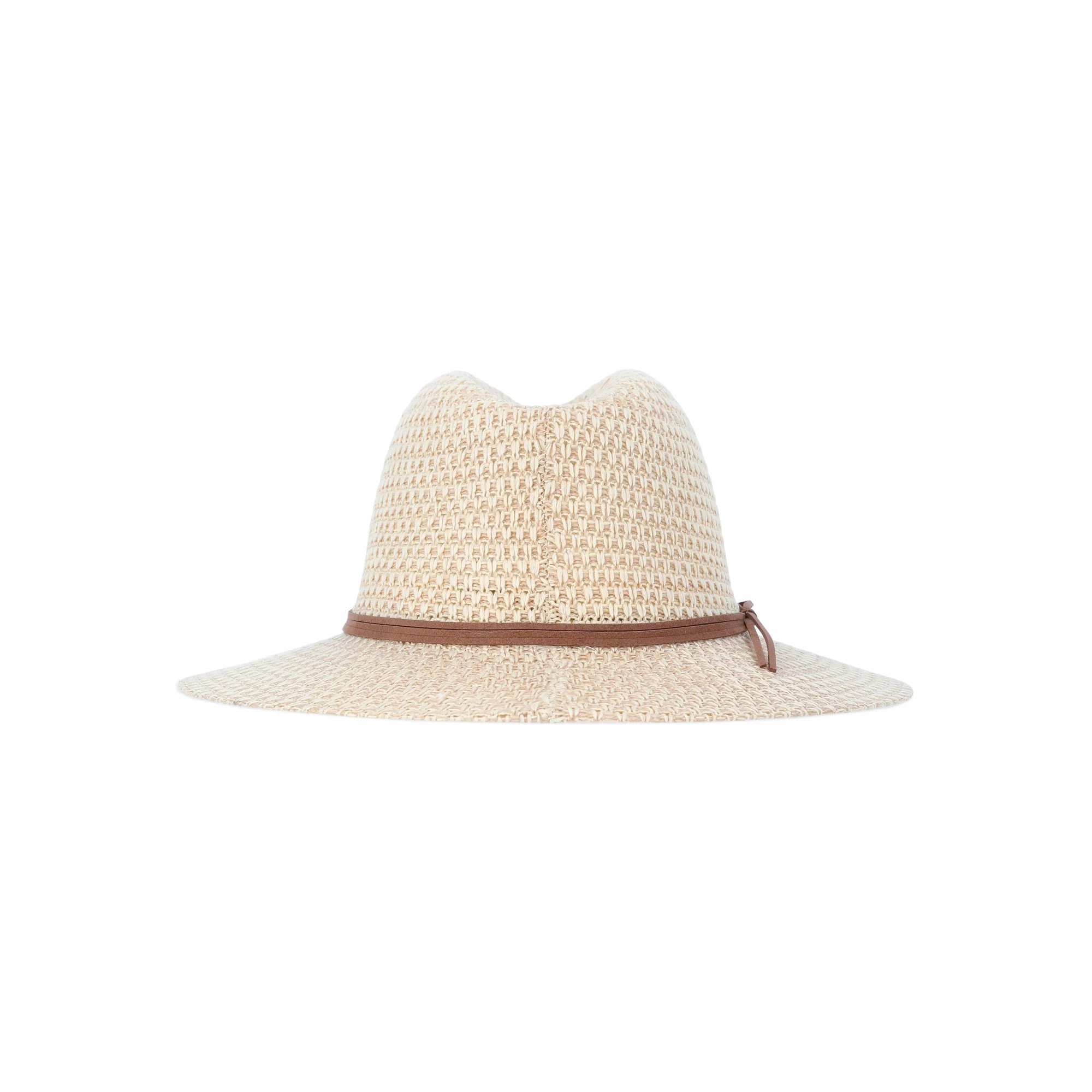 Time and Tru Women's Open Stitch Panama Hat | Walmart (US)