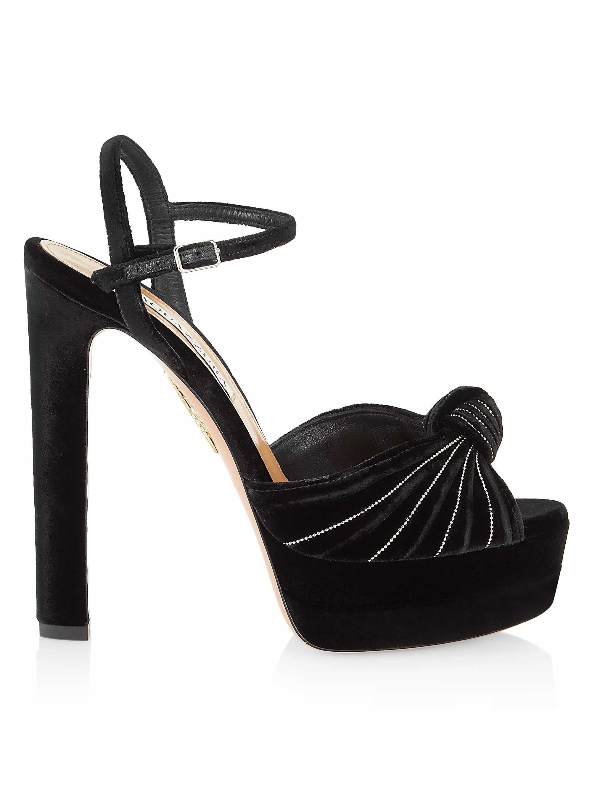 Atelier Plateau Velvet Platform Sandals | Saks Fifth Avenue