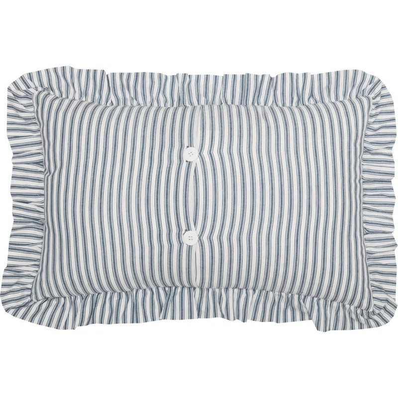 Faust Ruffled Cotton Reversible Throw Pillow | Wayfair North America