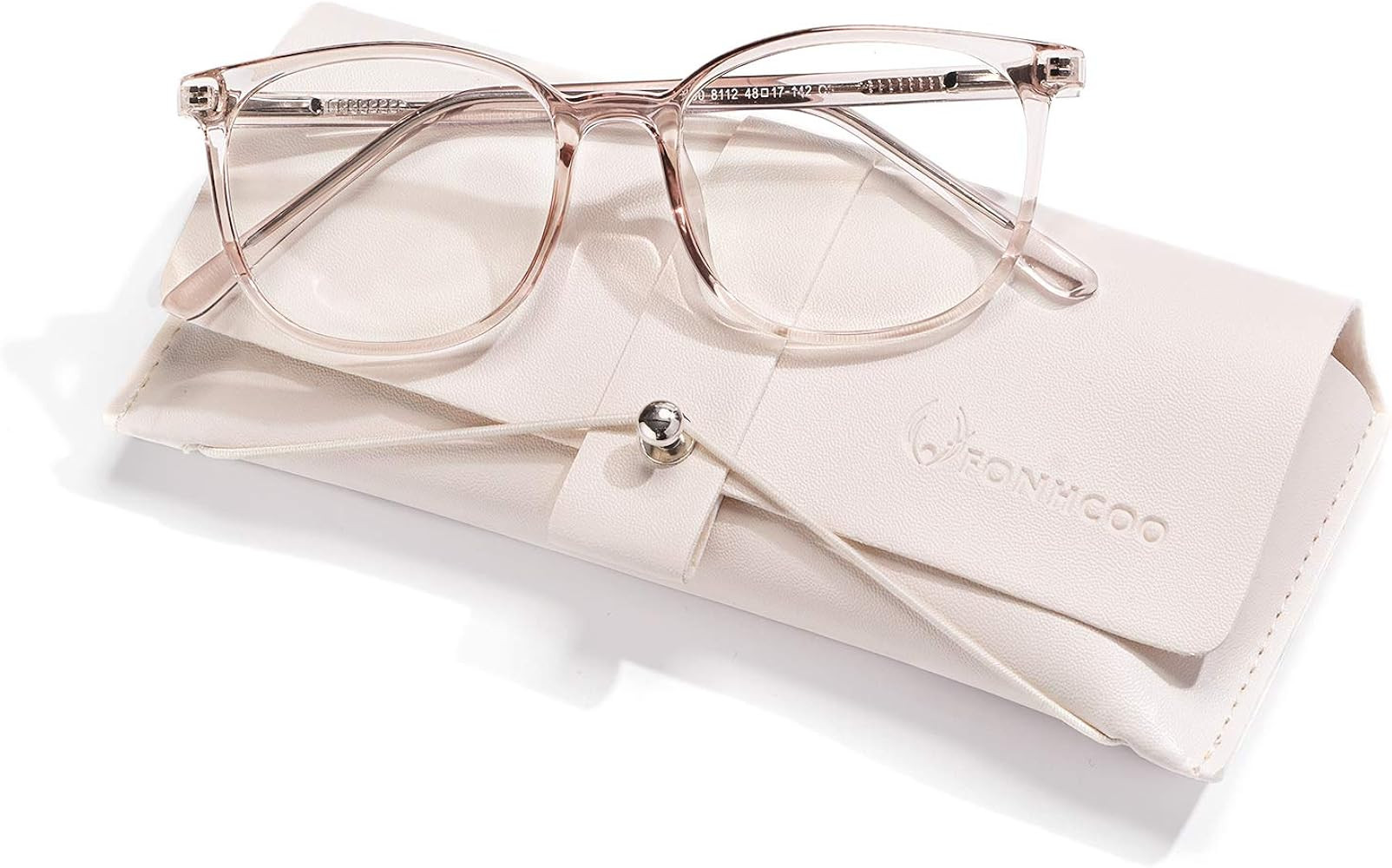 FONHCOO Blue Light Blocking Glasses Fashion Round TR90 Frame Transparent Eyewear Anti UV Computer... | Amazon (US)