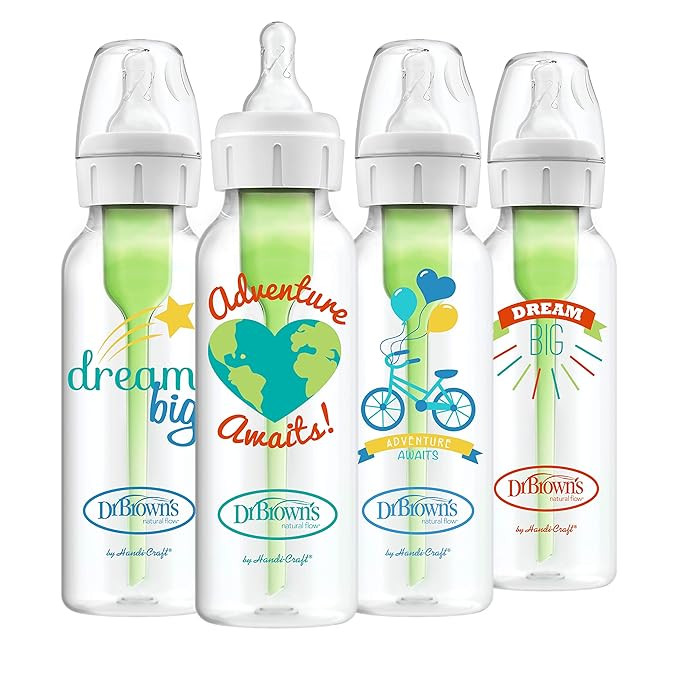 Dr. Brown's Options + Baby Bottles, 8 Ounce, Narrow Bottle,Dream/Adventure, 4 Count | Amazon (US)