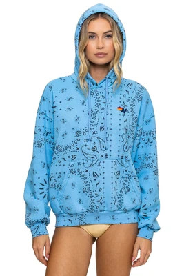 Aviator Nation BANDANA RELAXED PULLOVER HOODIE - SKY - BANDANA RELAXED PULLOVER HOODIE - SKY | Shop.app