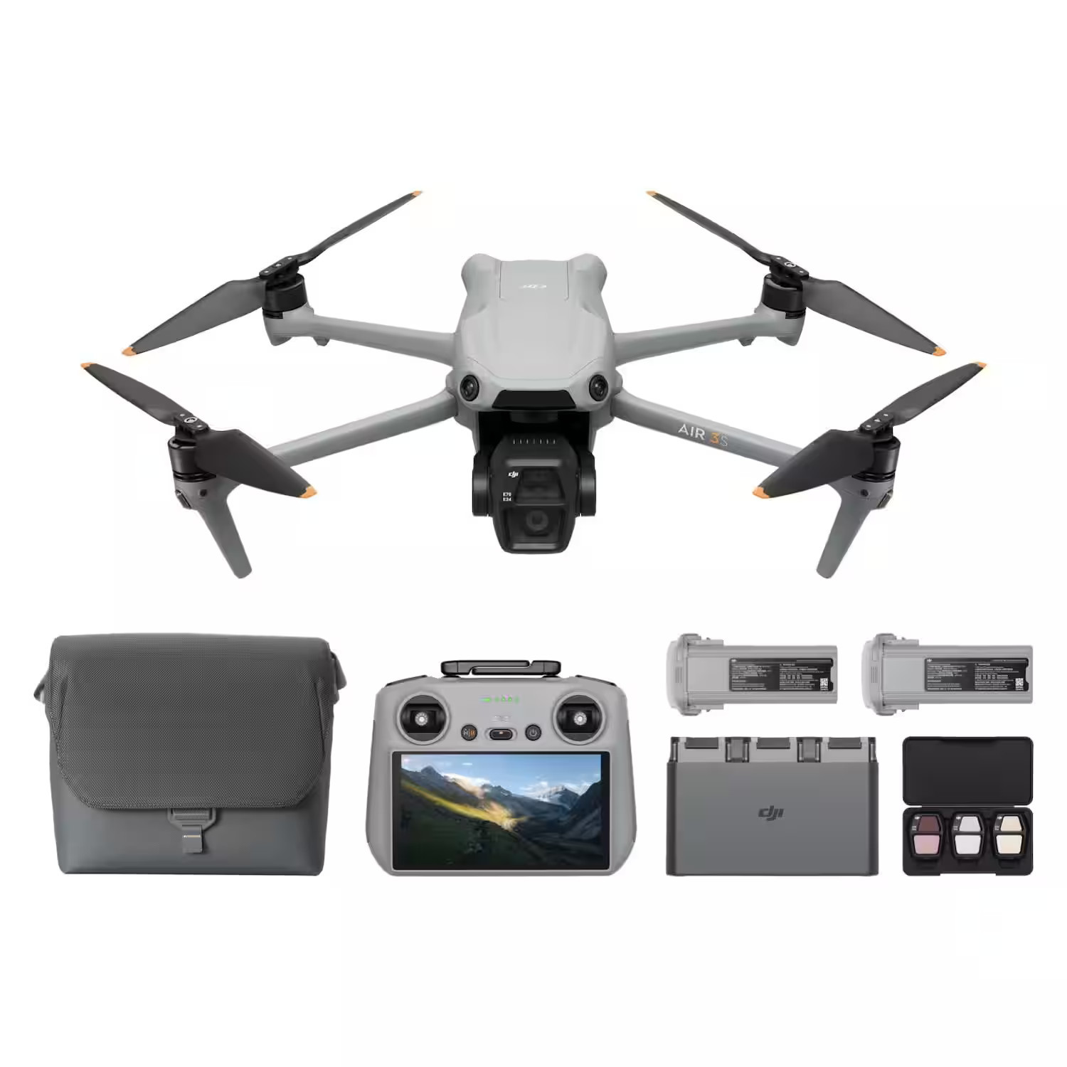 DJI - Air 3S Fly More Combo (RC 2) 4K Dual-Camera Drone CP.MA.00000816.01 | Best Buy U.S.