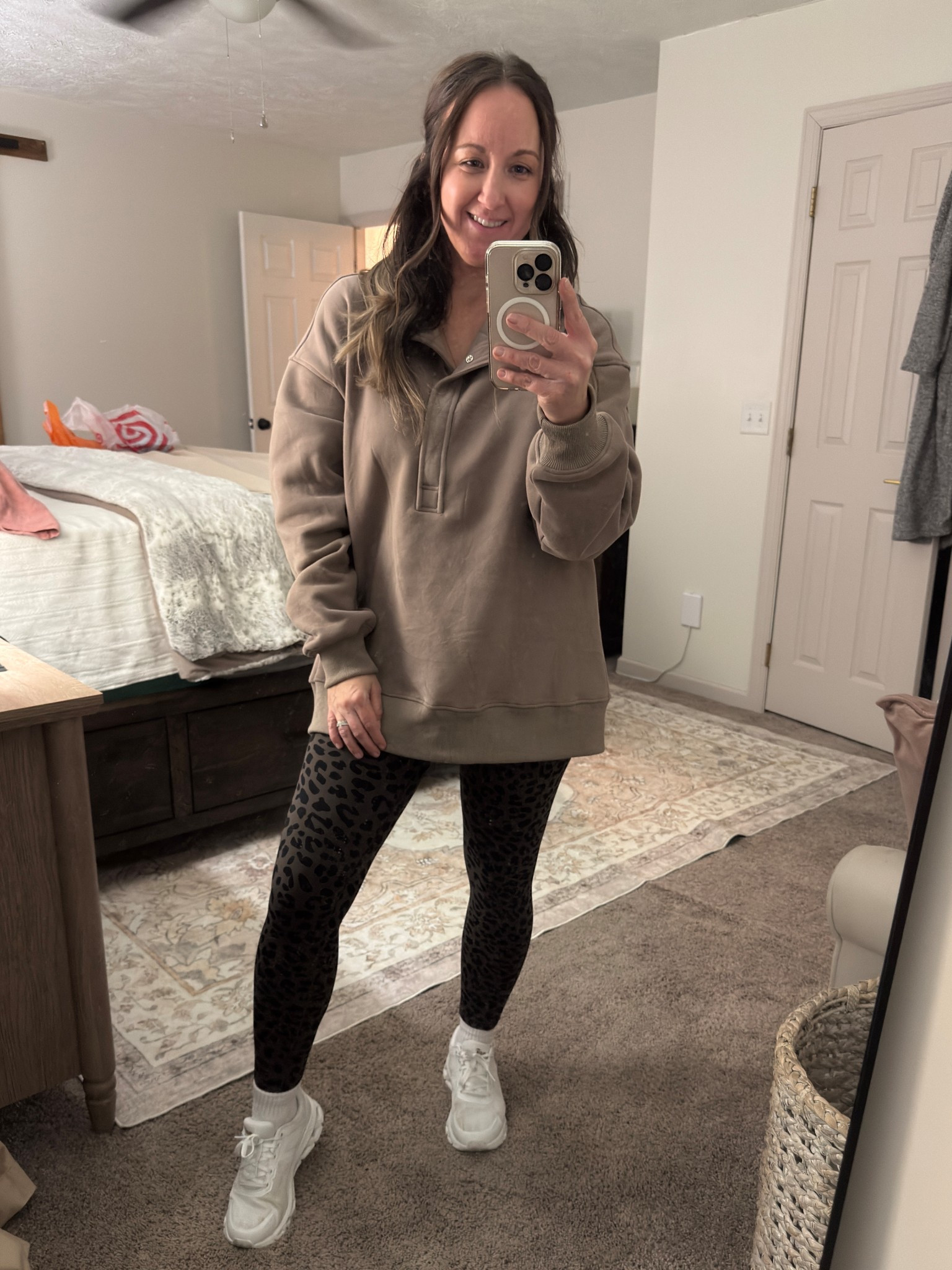 Today’s fit ✨
Proof you don’t need the “it” brand.
This pullover looks just like the AE version, my go-to no-front-seam leggings, and the comfiest sneakers from Walmart.

#LTKmomlife #LTKOver40 #LTKootd