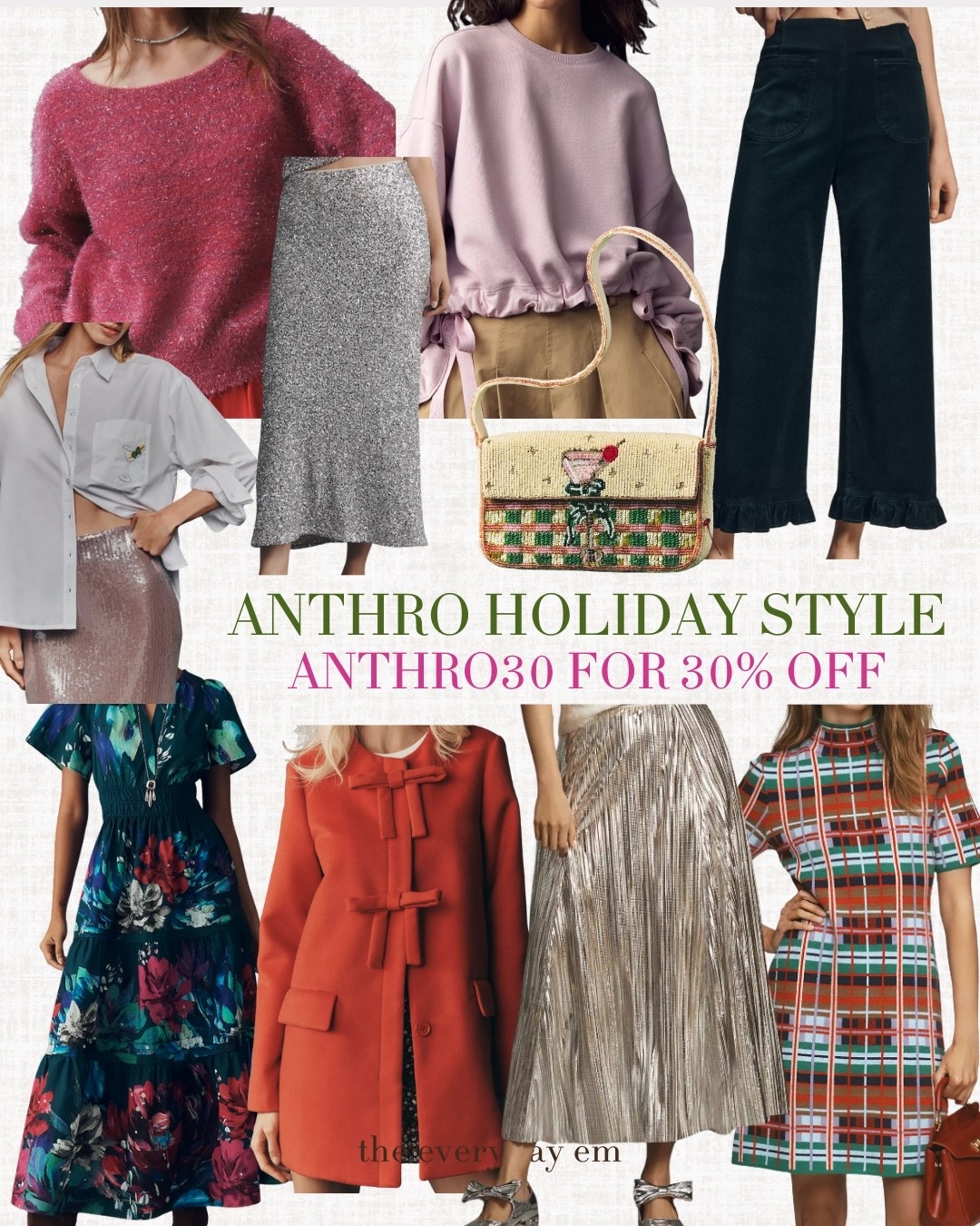 Holiday style on sale at Anthropologie! Use code ANTHRO30 for 30% off! 

#LTKCyberWeek #LTKHoliday #LTKGiftGuide