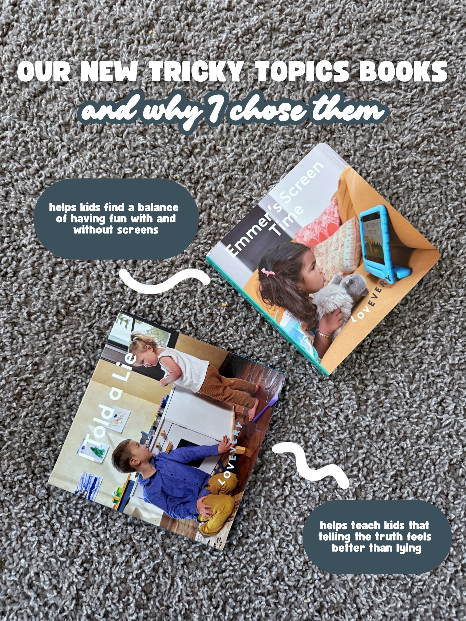 Lovevery just released their new Tricky Topics book collection, and I’m so excited to share two I picked up for my boys! 📚✨

First up, Emmer’s Screen Time—we caved and put a TV in the kids’ room when we moved into our new place, but after seeing the downsides, we decided to take it out along with their tablets. This book is perfect for helping us talk about screen time and its impact in a way that resonates with them.

Then there’s I Told A Lie—Miles has been in a phase of telling little white lies, and this one is a great tool to teach him that telling the truth feels better in the long run.

Both of these books will help guide some tricky conversations in our house, and I love that Lovevery’s approach makes them fun and engaging. 💛 
#Lovevery #TrickyTopics #ParentingBooks #MontessoriParenting #RaisingKindKids #MindfulParenting #HonestyMatters #ScreenTimeBalance”

#LTKSaleAlert #LTKKids #LTKFamily