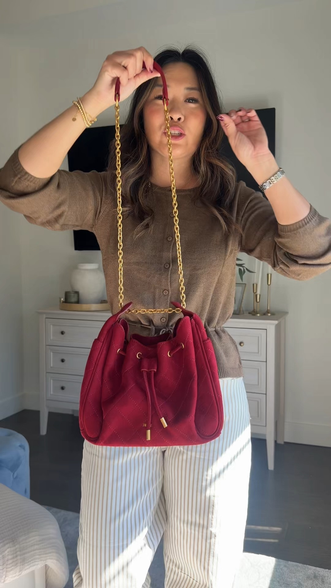 Amazon fall fashion // quilted bag // look for less