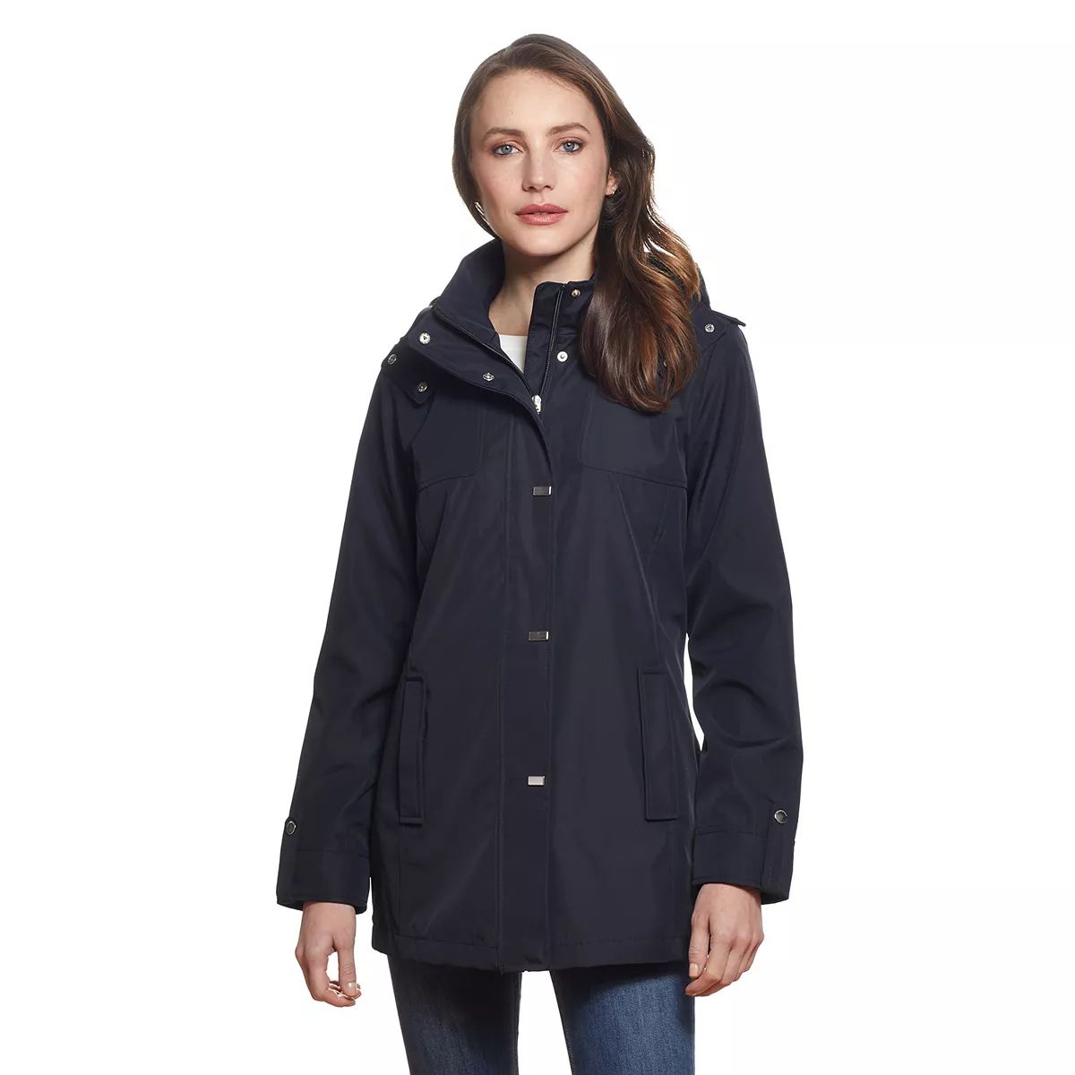 Women's Weathercast Hood Bonded Rain Coat | Kohl's