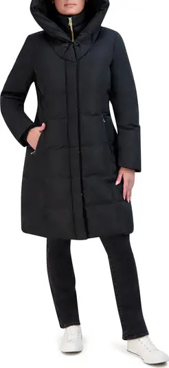 Cole Haan Taffeta Quilted Puffer Coat with Bib | Nordstromrack | Nordstrom Rack