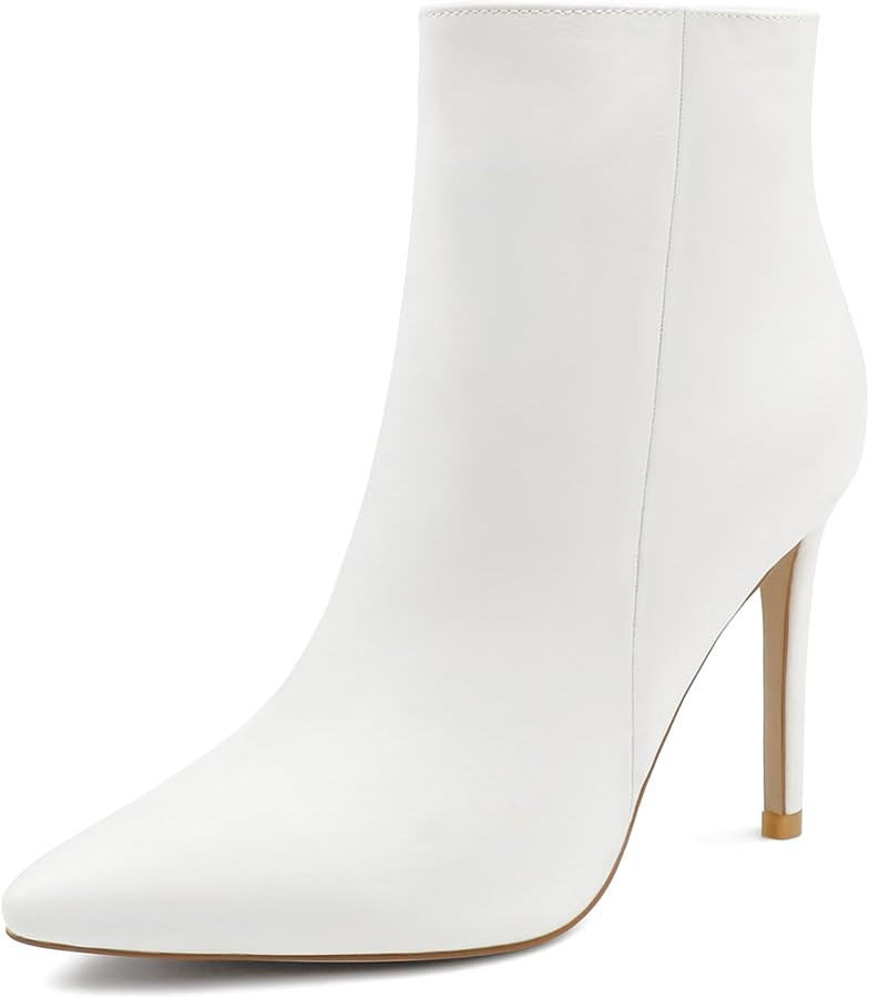 Ankle Boots for Women Stiletto High Heel Pointed Toe Boots with Zipper | Amazon (US)