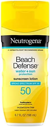 Neutrogena Beach Defense Water-Resistant Sunscreen Lotion with Broad Spectrum, Oil-Free and PABA-... | Amazon (US)