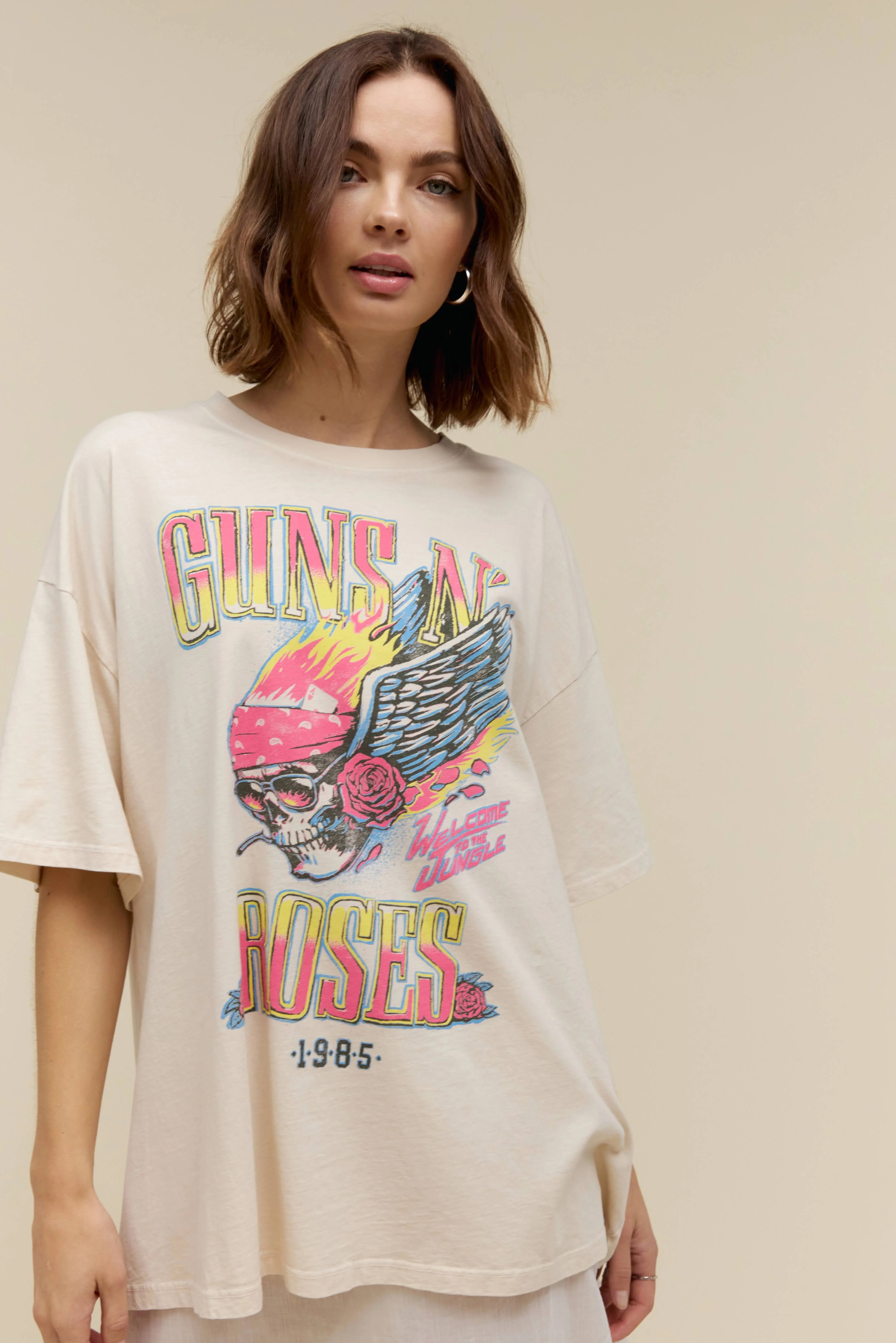 Guns N' Roses Flaming Skull OS Tee | Daydreamer