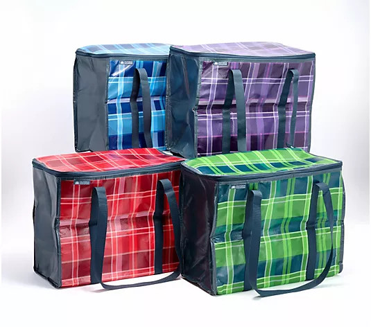 Make Your Selection: California Innovations S/4 Zip Top Insulated Super Shopper Totes | QVC