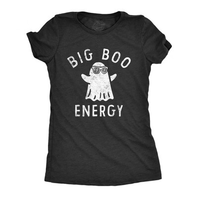 Womens Big Boo Energy T Shirt Funny Scary Halloween Bed Sheet Ghost Tee for Ladies - Crazy Dog Wo... | Target