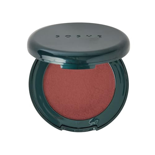 SOSHE Beauty - Blurring Pillow Blush | Featherlight, Cushiony, Cream to Powder Formula | Squalane, Cucumber Seed Extract, Ashwagandha Root | Vegan, Clean, Cruelty-Free (Speakeasy, Dusty Mauve) | Amazon (US)