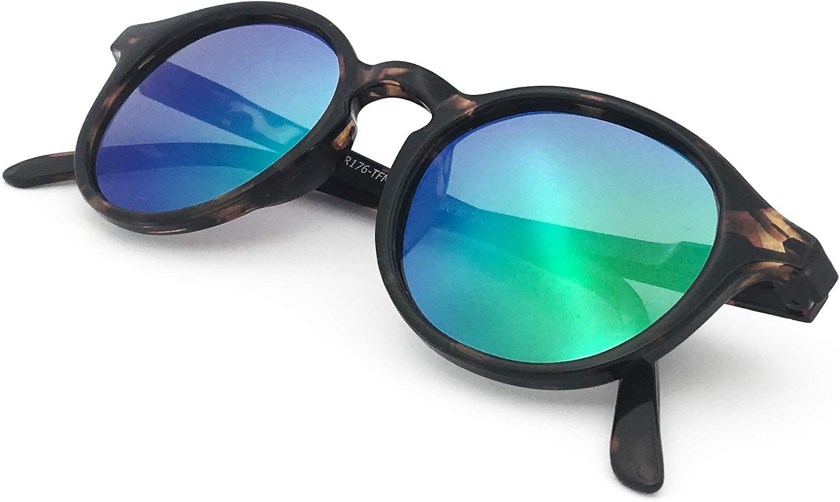 J+S Hali Retro Round Cat Eyes Sunglasses, Polarized, 100% UV protection, Spring Hinged | Amazon (US)