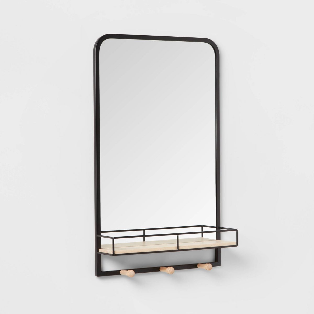 Metal Entryway Organizer with Mirror Large Natural - Brightroom™ | Target