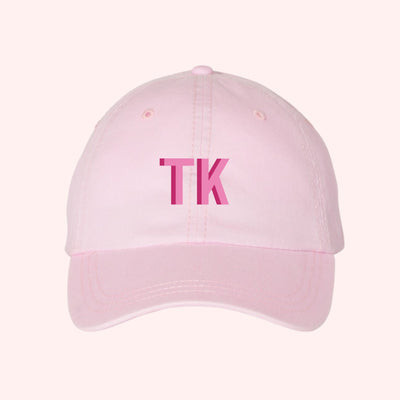 Shadow Monogram Baseball Hat | Sprinkled With Pink