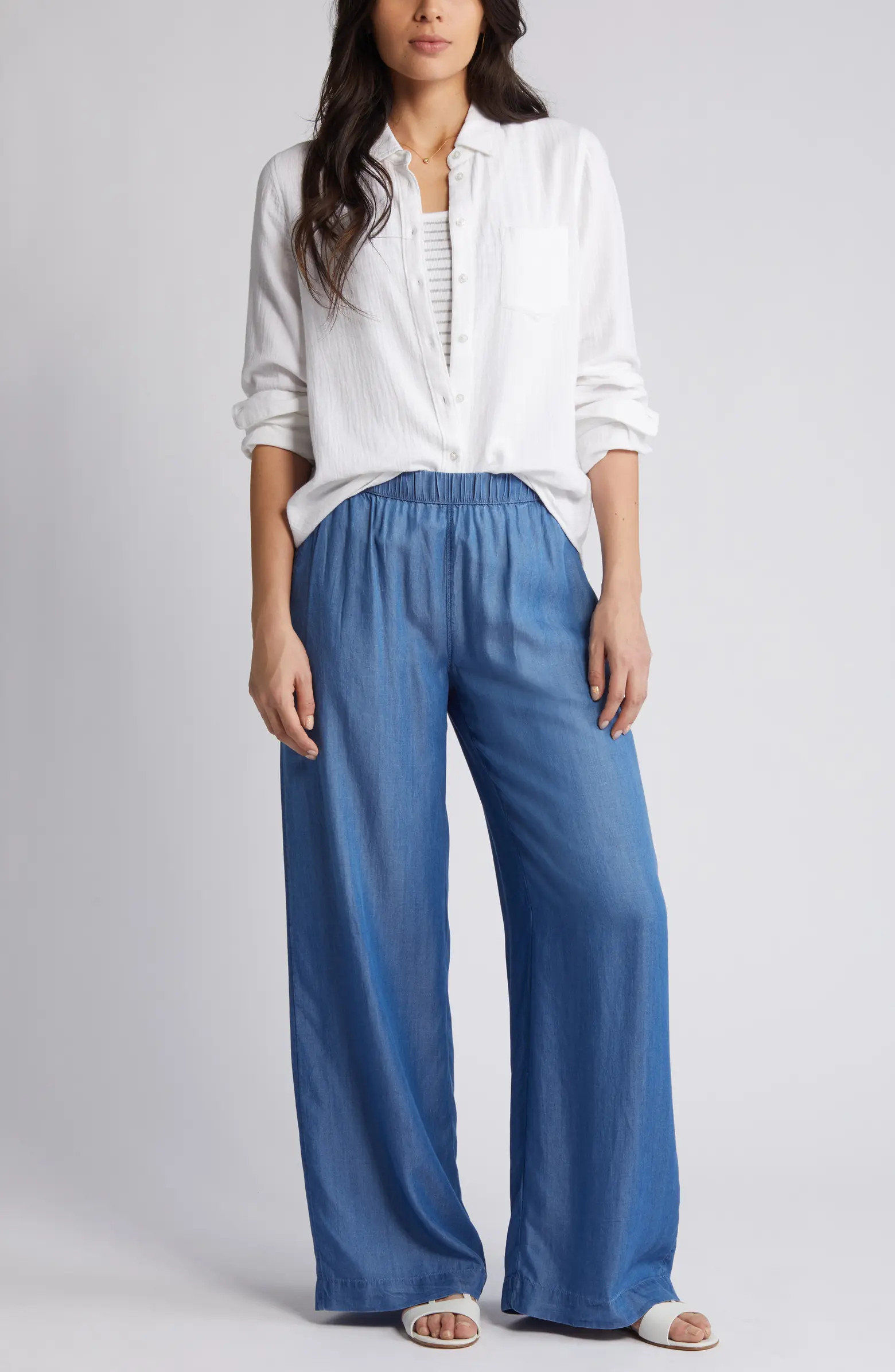 Casual Gauze Button-Up Shirt | Nordstrom