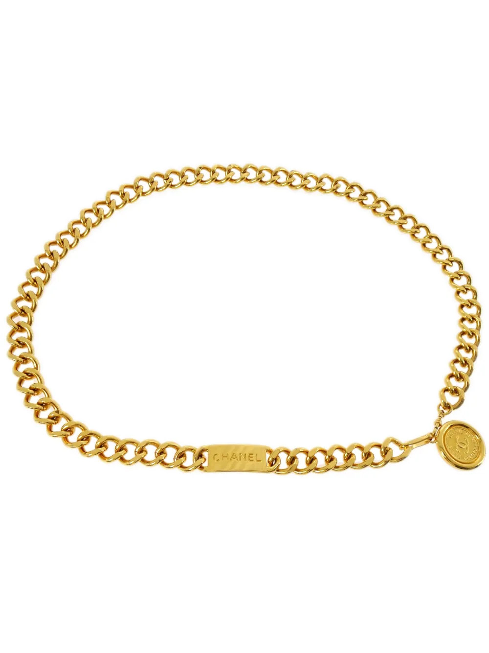 CHANEL Pre-Owned 1990-2000s Medallion chain-link Belt | Gold | FARFETCH DE | Farfetch Global