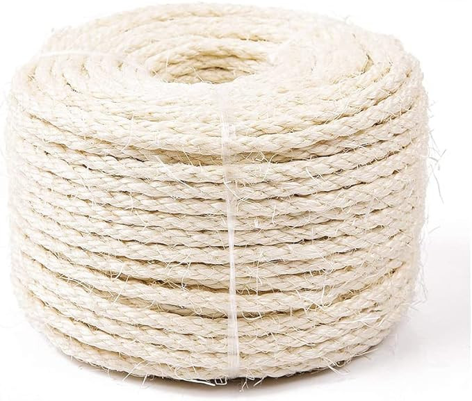 Yangbaga Cat Natural Sisal Rope for Scratching Post Tree Replacement, Hemp Rope for Repairing, Re... | Amazon (US)