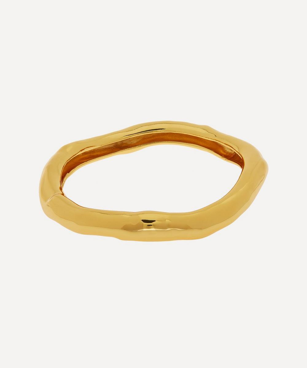 Alexis Bittar 14ct Gold-Plated Small Molten Bangle Bracelet Luxury Gift | Liberty London (US)