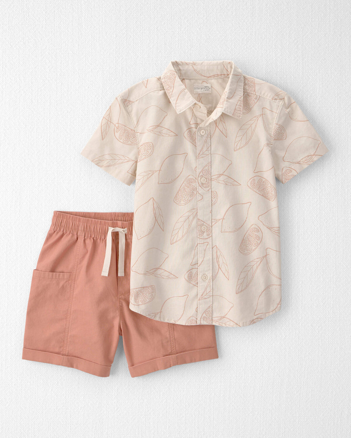 Boys 2-Piece Top & Short Set Made with Organic Cotton in Citrus Summer Print | Carter's Inc
