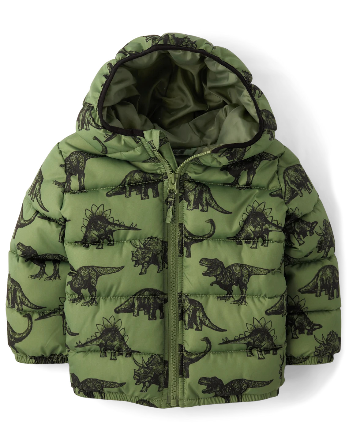 Toddler Boys Print Puffer Jacket - green | The Children's Place