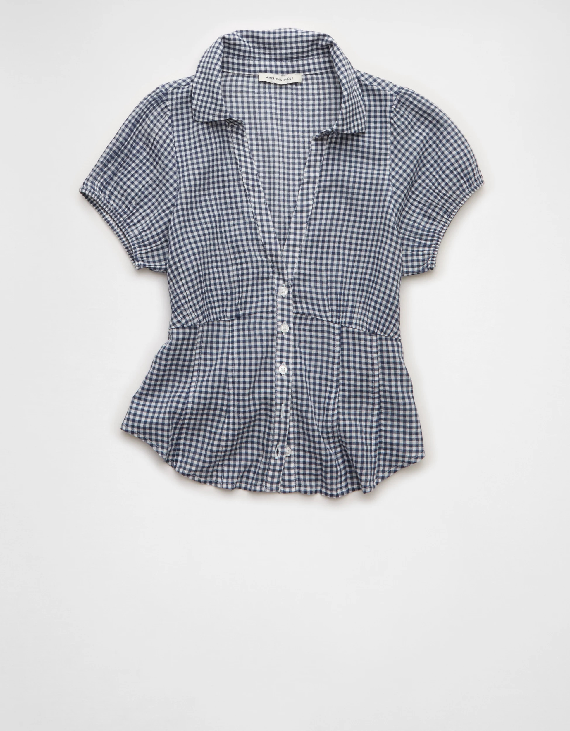 AE Short-Sleeve Button-Up Shirt | American Eagle Outfitters (US & CA)