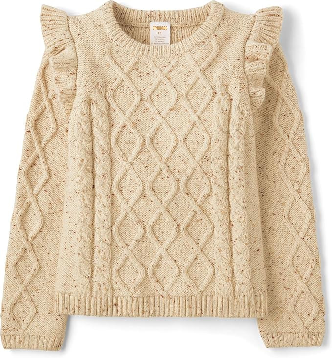 Gymboree Girls' and Toddler Long Sleeve Cable Knit Sweaters | Amazon (US)