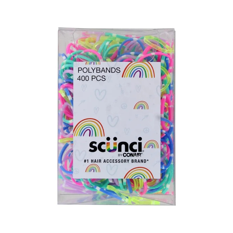 Scunci Hair Polybands, Assorted Colors, 400-Pieces | Walmart (US)