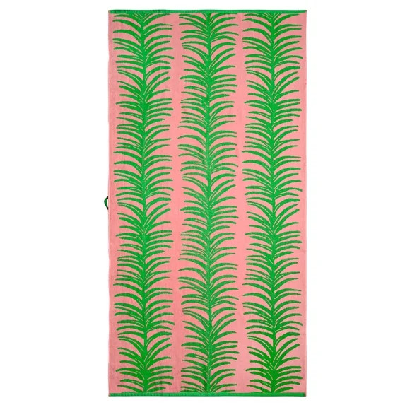 Better Homes & Gardens Palm Tree Beach Towels, 2 Pack, Pink, 72 in x 38 in | Walmart (US)
